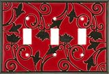 RED FILIGREE Switchplates Outlet Covers, Rocker, GFCI