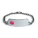ATRIAL FIBRILLATION Medical ID Alert Bracelet with Embossed emblem from stainless steel. Style: Classic wide, premium series.