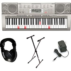 Casio 61-Lighted-Key Touch-Sensitive Keyboard Premium Package by 