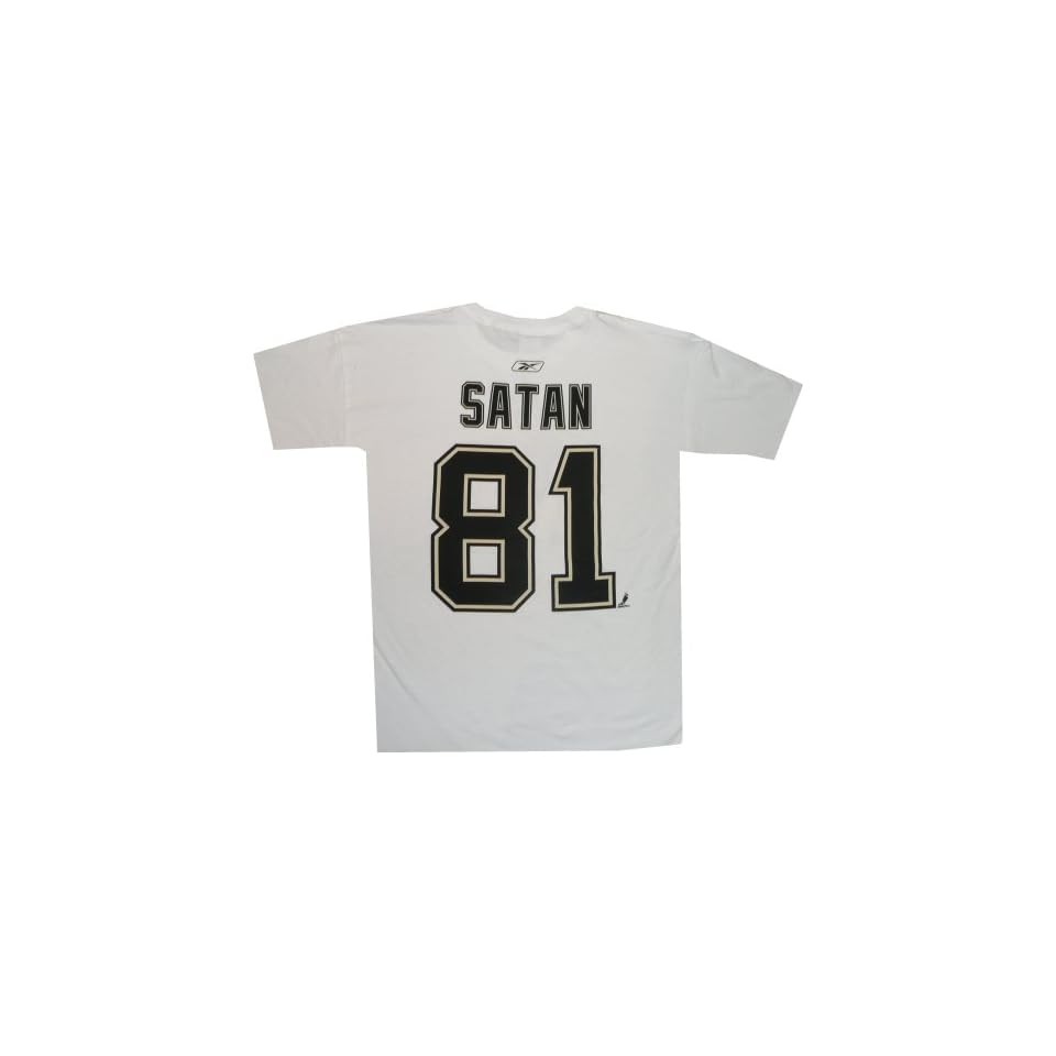 Miroslav Satan Pittsburgh Penguins White Reebok Shirt