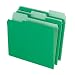 Pendaflex 1521/3BGR Pendaflex 2-Tone File Folders, 1/3 Cut, Top Tab, Letter, Light Green, 100/Box