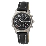 Momentum Mens 1M-SP30B4 Titan II Alarm Black Dial Black Nautica Leather Watch