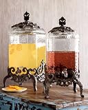 Review Gracious Goods  / Small Glass Beverage Server w/Metal Base