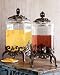 Small Glass Beverage Server w/Metal Base