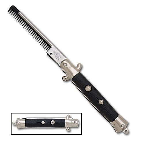 Accoutrements Novelty Switchblade Folding Pocket Comb for Men's Hair
