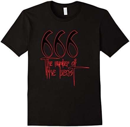 Men's Devil Number 666 - The Number Of The Beast Tee 2XL Black