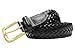 Toneka 796-BLK Men’s Woven Cowhide Full grain Braided Leather Dress Belt with Brass Buckle