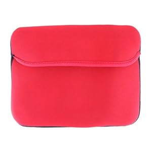 MaryCom Neopren Case Schutzhülle Tasche Zweiseitig Rot/Schwarz für Netbooks Notebooks bis zu 25,9 cm (10,2 Zoll) Rot