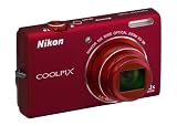 Nikon Coolpix S6200 Digitalkamera (16 Megapixel, 10-fach opt. Zoom, 6,7 cm (2,6 Zoll) Display, HD-Video, bildstabilisiert) rot