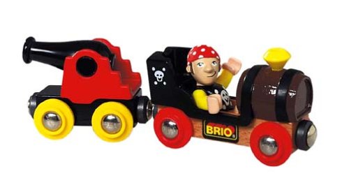 Childrens Toyshop  Toys : BRIO 33903 Wooden Railway System: Pirate Canon Train