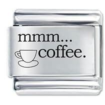 Mmm Coffee Food Italian Charms Bracelet Link