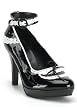 Wide Width Frilly Pump With Ankle Strap And 4 Inch Heel