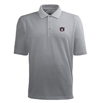 NCAA Men's Auburn Tigers Pique Xtra Lite Desert Dry Polo (Grey Heather, Small)
