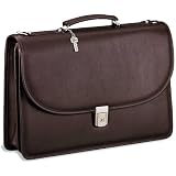Jack Georges Double Gusset Flap with Open Back Pocket 8415 Briefcase by Jack Georges