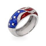 Eve's Addiction The American Flag Enamel Ring