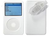 PU Skin Case for Apple iPod Video Classic 60G 60gb 30G 80G 80GB 160G + Removable Beltclip + Screen Protector (white)
