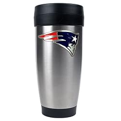 New England Patriots 16oz Stainless Steel Travel Tumbler - Primary Logo NFL Football