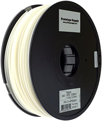 Prototype Supply 3mm HIPS Natural 3D Printing Filament, 1kg (2.2 pounds)