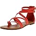 Strappy Women's Gladiator Thong Flat Sandals- Casual Dress Low Flat Heel- Ankle Strap Cut Out Shoe