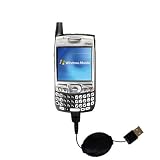 Gomadic for the PalmOne Treo 700w - Retractable USB Cable for the PalmOne Treo 700w with Power Hot Sync and Charge capabilities - Gomadic Brand w/ TipExchange Technology