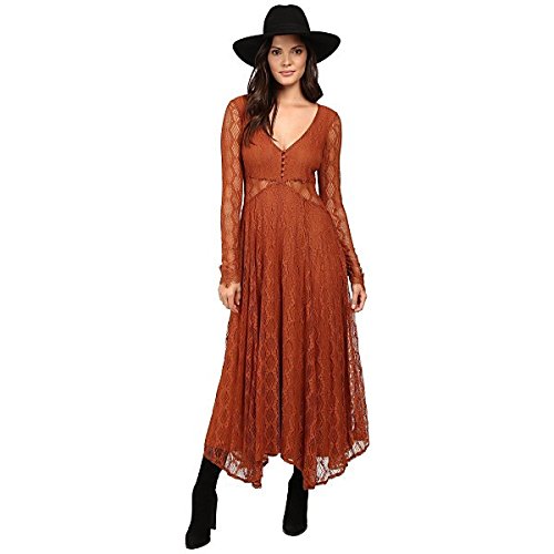 フリーピープル トップス ワンピース Guinevere Lace Maxi Dress Bronze [並行輸入品]