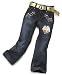 Disney Little Girl Glitter Belted Jean