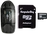 Samsung 16GB Class 10 MicroSDHC High Speed Memory Card with Komputerbay SD adaptor and High Speed USB Reader