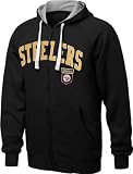Pittsburgh Steelers Black Step One Full Zip Hoodie Sweatshirt