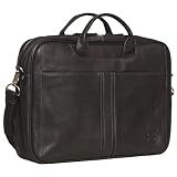 Clark & Mayfield Mapleton Leather Laptop Brief 15.4 - Black