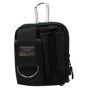 【クリックで詳細表示】[ワーカーズレーベル] WORKERS LABEL ベルトクリップ式 携帯電話小物入れバッグ F-55BK