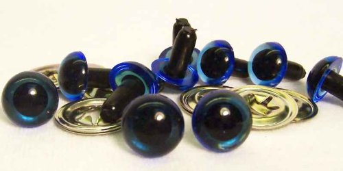 Sassy Bears 9mm Translucent Blue Safety Eyes for Bear, Doll, Puppet, Plush Animal and Craft - 10 Pairs