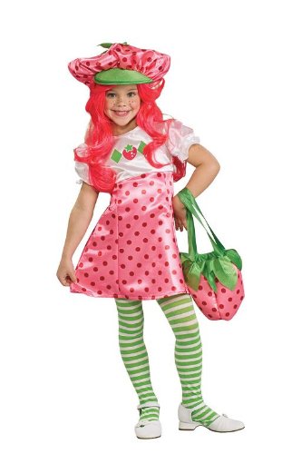 Toddler Deluxe Girl's Strawberry Shortcake Halloween Costume Outfit (Size: 2-4T)