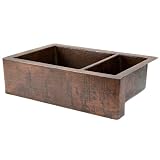 Buy 33Copper Hammered Kitchen Apron 75 25 Double Basin Sink by Premier Copper Products