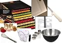 Jerky Making Kit Deluxe by Dad's Jerky has everything you need to prepare and dry beef, turkey, deer jerky, dried fruits and dried veggies right at home. The 9 Tray Deluxe Dehydrator by Excalubur has a thermostat it's Made in USA. See all of Dad's Jerky Products