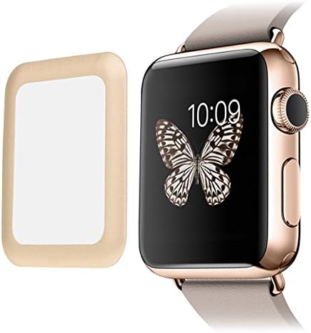 Apple Watch 42mm Case, CaseBling® [Ultra-Slim] Lightweight Premium Polycarbonate Hard Protective PC Case Cover for Apple Watch 42mm (2015) - Golden