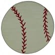 Round Baseball Area Rug 39"