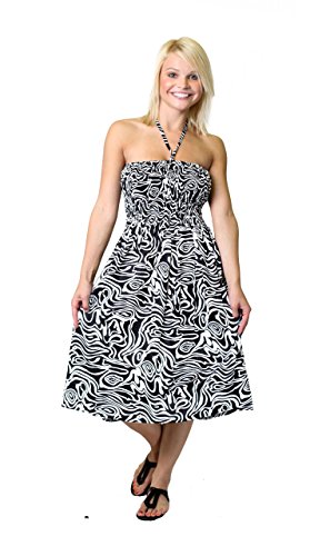One-size-fits-most Tube Dress/Coverup with Animal Print