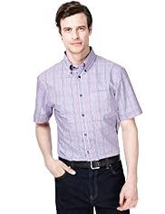 Blue Harbour Pure Cotton Over Grid Checked Shirt