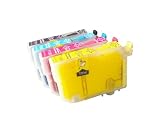4 Pack ND Brand pigment compatible ink cartridge for Epson 126 T126, WrokForce 520, 630, 633, 635, 840, 60 printer 1 Black T126120, 1 Cyan T126220, 1 Magenta T126320, 1 Yellow T126420