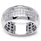 1.78ct 14K White Gold Women's Half Eternity Diamond Wedding Band Ring