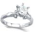 Cheap CZ Solitaire Engagement Ring 14k White Gold Bridal Anniversary 1.25 CT, Size 7 On Sale
