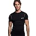 Coovy Athlete Men's Sports Compression Base Layer Short Sleeve Top, Style B02