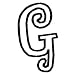 Egyptian Cotton Huck Christmas Towel with Applique Curlz Letter: G