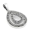 Marcasite Double Drop Pendant