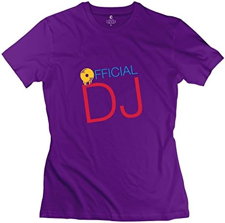 Women Dj Official T Shirt - Funny Custom Purple T-Shirt