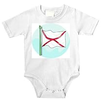 Onesie with Alabama, state, flag