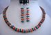Sterling Silver Genuine Turquoise And Coral Ring Necklace Set Handcrafted Turquoise Jewelry (brand New)