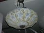 Peach Tinted Stoned Glass Pendant Lamp Lighting Fixture Ceiling Chandelier Lamps Hanging Light Pendant Lamp Lampshade.