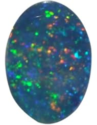 O&G Australia Natural Opal Doublet Gemstone, 5x7mm Oval Shape (.59cts)