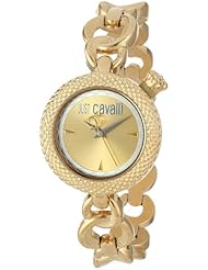 Just Cavalli Womens R7253137617 Lily Yellow Gold Ion-Plated Coated Stainless Steel Sunray Dial Watch